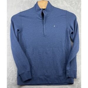 Criquet 1/4 Zip Weekender Pullover Blue Sweatshirt Men's Size S EUC